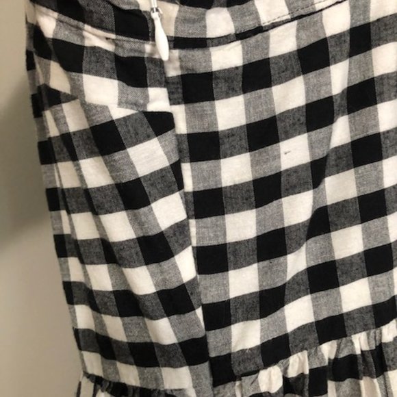 LOFT Black and White Gingham Dress - Picture 3 of 8